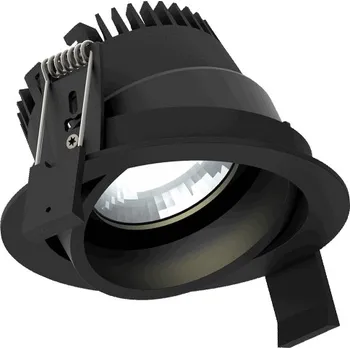 Bodové svítidlo Illuxtron Směrovatelné kruhové vestavné svítidlo Fluxe 90 LV Barva: Černá, Teplota chromatičnosti / Stmívání: 3000 Kelvinů / Stmívatelné TRIAC, Úhel vyzařování: 60° 805D03BL9D02 Směrovatelné kruhové vestavné svítidlo Fluxe 90 LV