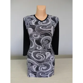 Dámská tunika DAMSKÉ HALENKY, Barva Černá, Velikost XL 44, Materiál 96% Viskoza 4% Lycra