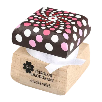 Přírodní krémový deodorant Divoká višeň - ručně malovaný s mandalou 15 ml