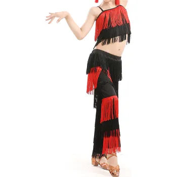 Karnevalový kostým Dívčí latino kalhotový kostým Dolores Černo-červená 170