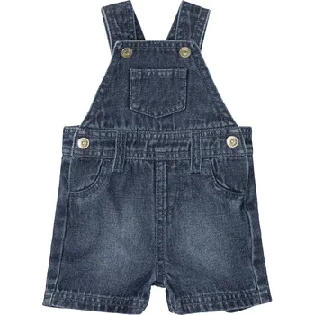 lupilu® Dětské kalhoty s laclem, BIO (modrá, 56)