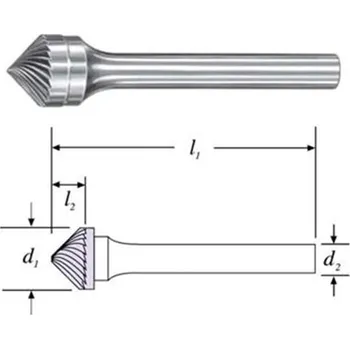 Příslušenství k frézce SGS 24975 (SK-5M) - Fréza technická SK- 5M 90° záhlubník pr. 12,7x6,3mm, stopka 6mm