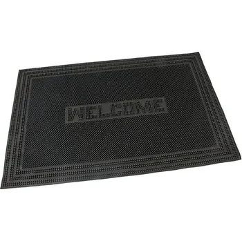 Rohožka Gumová vstupní kartáčová rohož Welcome - Rectangle - 60 x 40 x 0,7 cm (70080108) FLOMAT
