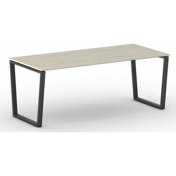 Psací stůl Kancelářský stůl PRIMO IMPRESS, 200x90 cm, černá podnož, dub přírodní
