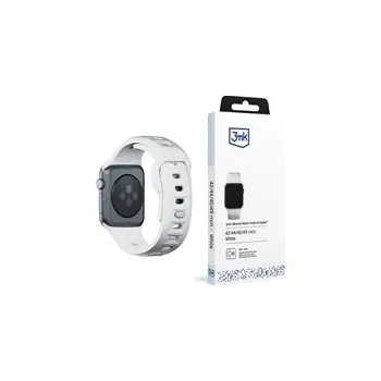 Chytré hodinky 3mk Silicone Watch Strap pro Apple 42/44/45/49 mm White