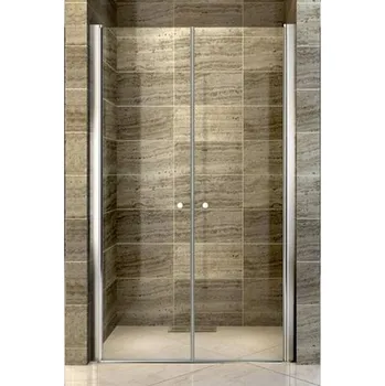 Sprchové dveře ROSS Komfort T2 85 - sprchové dvoukřídlé dveře 81-86 cm čiré bezpečnostní sklo 6 mm. Sprchové dveře můžete instalovat na vaničku a nebo přímo na dlažb ROSS