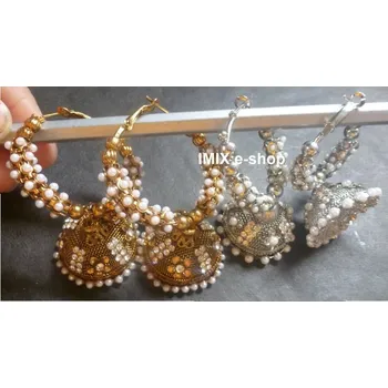 Náušnice Originální Bollywood náušnice č.02 Zlatá