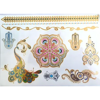 Odstranitelné tetování Metalické dočasné tetování č.09