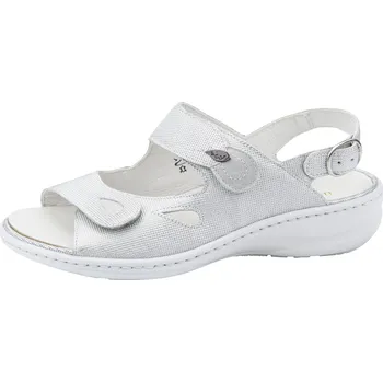 Dámské sandále Waldläufer 408018 dámské kožené sandály šíře H - stříbrná Barva: Stříbrná, Velikost: 37,5