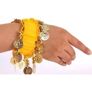 Náramek Výprodej - penízkový náramek Alima (1 ks) Sytě žlutá