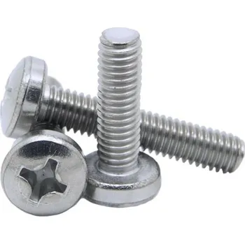 Šroub Šroub metrický M 5 x 60 mm, s půlkulatou hlavou a křížovou drážkou PHILLIPS, DIN 7985, ocel 4.8, zinek bílý, (100ks)