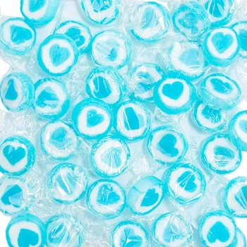 Čokoláda Svatební roksový bonbon - tyrkysové srdíčko - 1 ks