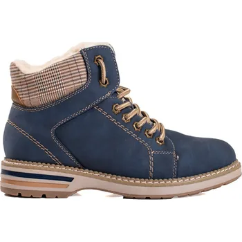 Dámská treková obuv Tmavě modré zateplené traperky GD-TL43BL Velikost: 37