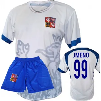 fotbalove komplet ČR bila s vlastním jménem Velikost: 128 cm (6-7 roky)