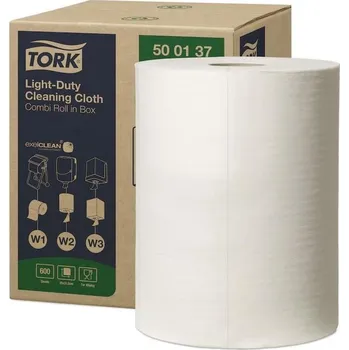 Netkaná textílie Tork Light-Duty v roli bílá W1/W2/W3 NEW - 1ks