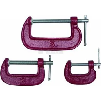 Truhlářská svěrka Triumf 100-04578 - Svěrka, svorka kovová tvar "C" sada 3ks, rozměry 25-50-75 mm