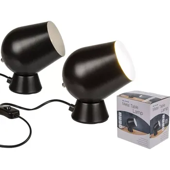 Lampička Kovová stolní lampa černá