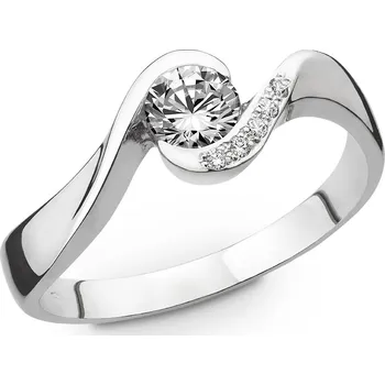 Prsten Prsten z bílého zlata se zirkony 262.99 Velikost: 51