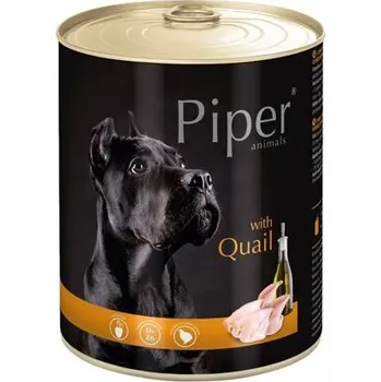 Krmivo pro psa NEW PIPER s křepelkou a brusinkami, konzerva pro psy 800g