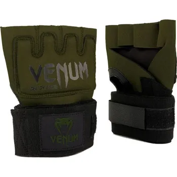 Rukavice Rukavice Venum KONTACT GEL GLOVE WRAPS M Khaki, Černá