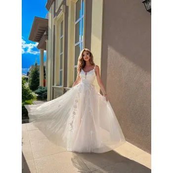 Dámské šaty Šaty zdobené krajkami Garden, Béžové Velikost: M