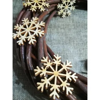 Vánoční dekorace Dřevěná vločka k nalepení / domalování menší