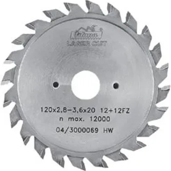 Pilový kotouč Pilana -Kotouč pilový na dřevo pr. 120 x 2,8-3,6 x 22mm, 12+12 zubů, typ FZ, ČSN5393.1