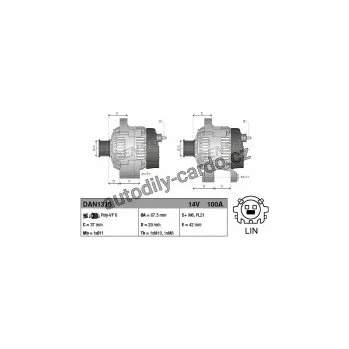 Alternátor Alternátor DENSO (DE DAN1315)