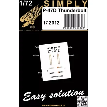 Plastikový model HGW 1/72 Seatbelts P-47D Thunderbolt, SIMPLY
