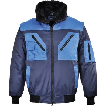 pracovní bunda PORTWEST Bunda Pilot PJ20, dvoubarevná, odepínací rukávy, zateplená POR-PJ20NARXS Navy XS