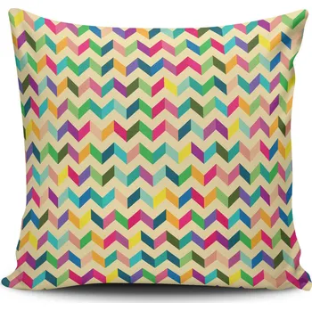 Dekorativní polštářek ASIR Polštář NKRLNT-158 žlutý s barevnými šipkami