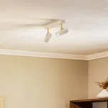 Argon Stropní bodové světlo Lund v bílé barvě, dvouplamenné bílá matná, zlatá 2 x 5 W LED - Doprava zdarma