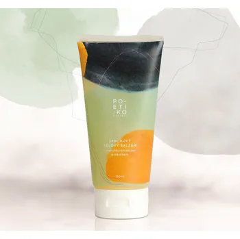 Tělový olej POETIKO Organic Sprchový tělový balzám - meruňkový olej a měsíček, 170 ml