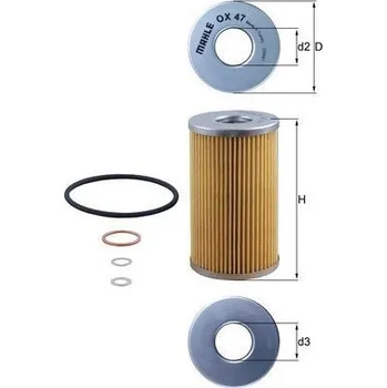 Filtr do auta Olejový filtr MAHLE OX 47D