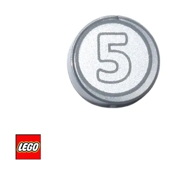 Stavebnice LEGO LEGO® Potištěné dílky LEGO Mince 1x1 Potištěná Kruhová Dlaždice / 6329604 98138pb174