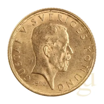 5 koruna zlatá mince Schweden Gustaf V.
