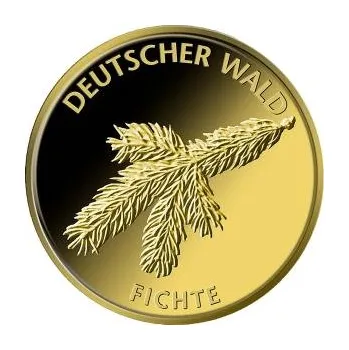 20 Euro zlatá mince Deutscher Wald - Fichte 2012