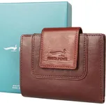 Menší luxusní tmavěhnědá kožená peněženka Marta Ponti no. 528