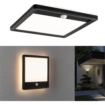 Lampička Paulmann LED venkovní nástěnné svítidlo Lamina, černé, senzor, IP44 černá LED 14,5 W celkem - Doprava zdarma