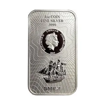 31,1 gramů stříbrný Cook Islands mincovní slitek 2021