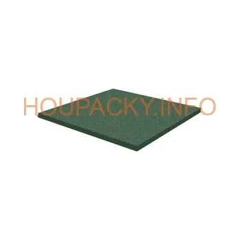 Pryžová dlažba elastická 500x500x20 mm (hladká, zelená)