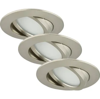 Lampička Briloner Sada 3 otočné LED podhledové svítidlo Bert, nikl niklová matná 3 x 5,5 W LED - Doprava zdarma