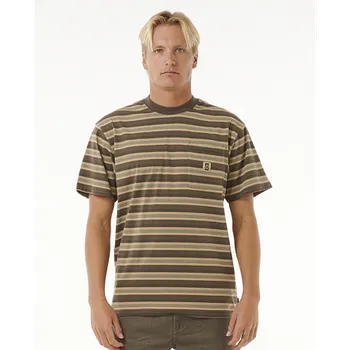 Tričko Rip Curl SEARCH STRIPE TEE Deep Rock velikost XXL