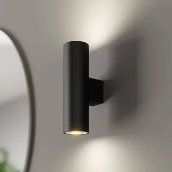Lampička Euluna nástěnné světlo Marion, černé výška 18 cm ocel up/down černý 2 x 10 W LED - Doprava zdarma