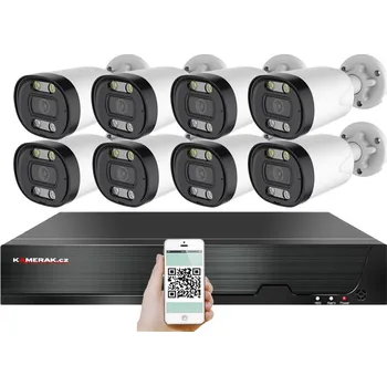 Kompletní kamerový systém 4K PoE IP 8 kamerový set XM-813D 8MPx, CZ menu