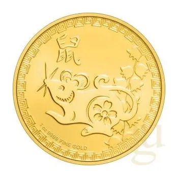 1 unce zlatá mince Niue Lunar krysa 2020