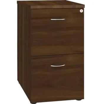 Kartotéka LKR - 2 dřevěná kartotéka A4, 2-zásuvková, centrální zámek, ořech královský