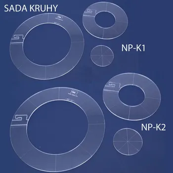 Příslušenství k šicímu stroji Sada quiltovacích pravítek kruhy - 6 ks