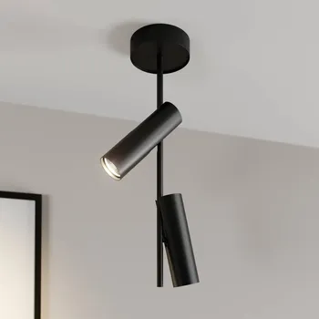 Lampička SIGMA Stropní bodové osvětlení Leda 2, dvouplamenné, černé - Délka stínidla na lampu 20 cm; baldachýn - výška 3,5 cm, Ø 13,5 cm černý 2 x 25 W - Doprava zdarma