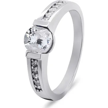 Módní doplněk Brilio Silver Okouzlující stříbrný prsten s čirým zirkonem RI022W 50 mm + 2 měsíce na vrácení zboží